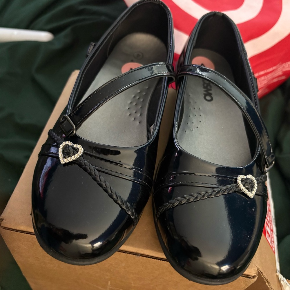 Girls black patent leather Mary Jane shoes